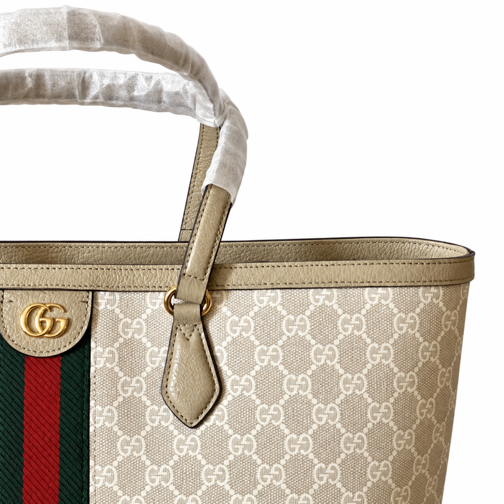 Gucci Ophidia GG Supreme Medium Tote Bag White