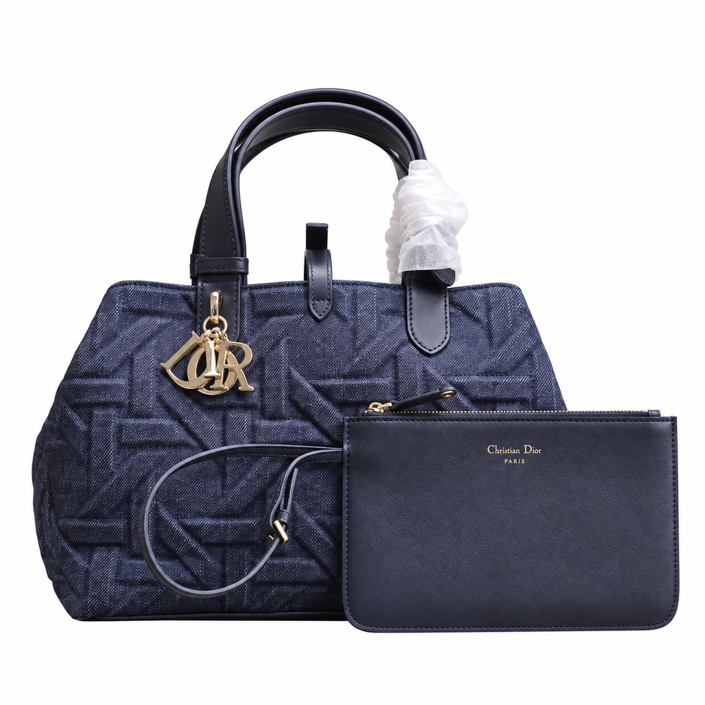 Dior Cannage Quilted Deep Top Handle Bag 28.5cm