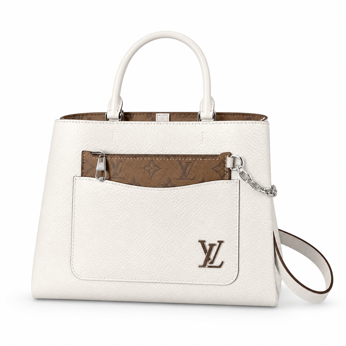 LV Style Large Satchel Crossbody Bag | 30×21×13cm | Luxury Designer Inspired Structured Flap Shoulder Bag