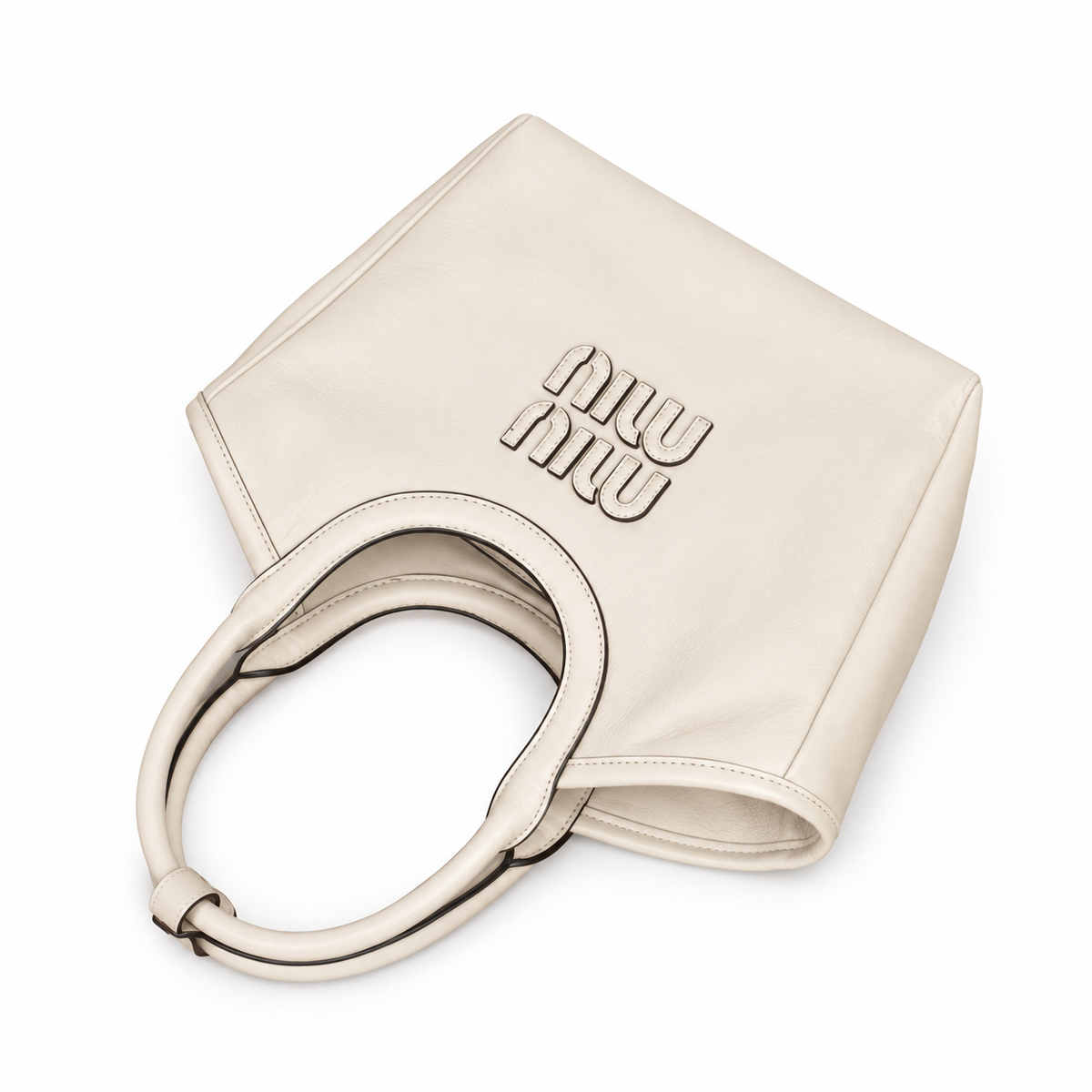 Miu Miu Leather Top Handle Bag 22 cm