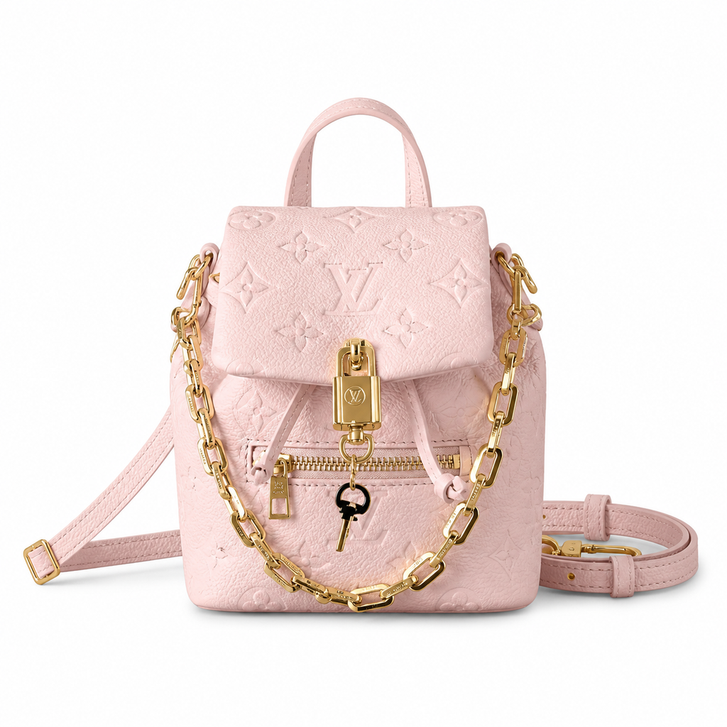 LV Noé Purse Monogram Empreinte Leather Pink Mini Bucket Bag