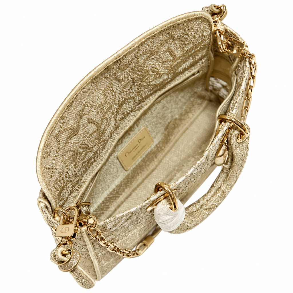 Dior Cannage Quilted Signature Flat Bag 26cm