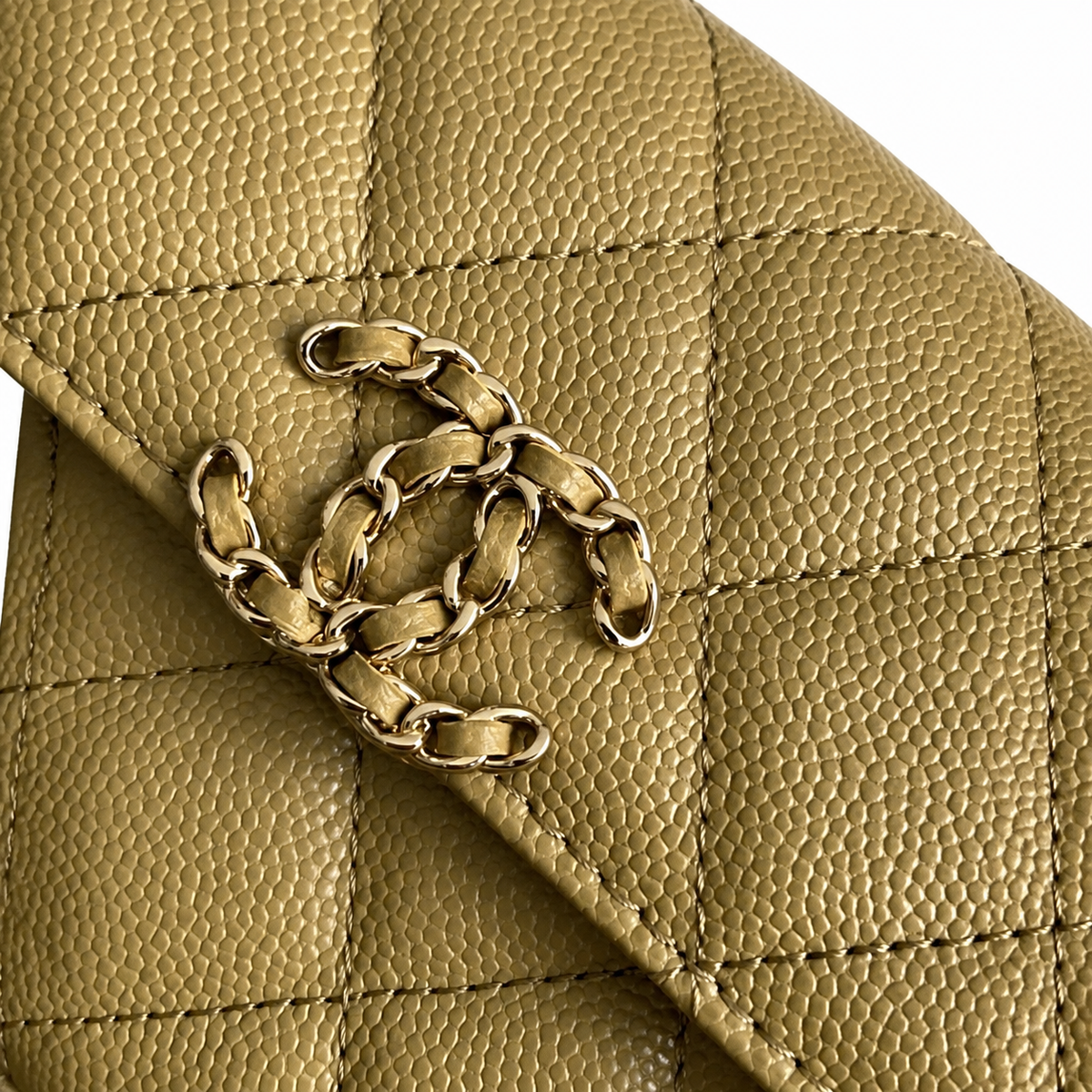Chanel Quilted Leather Compact Flap Crossbody Bag