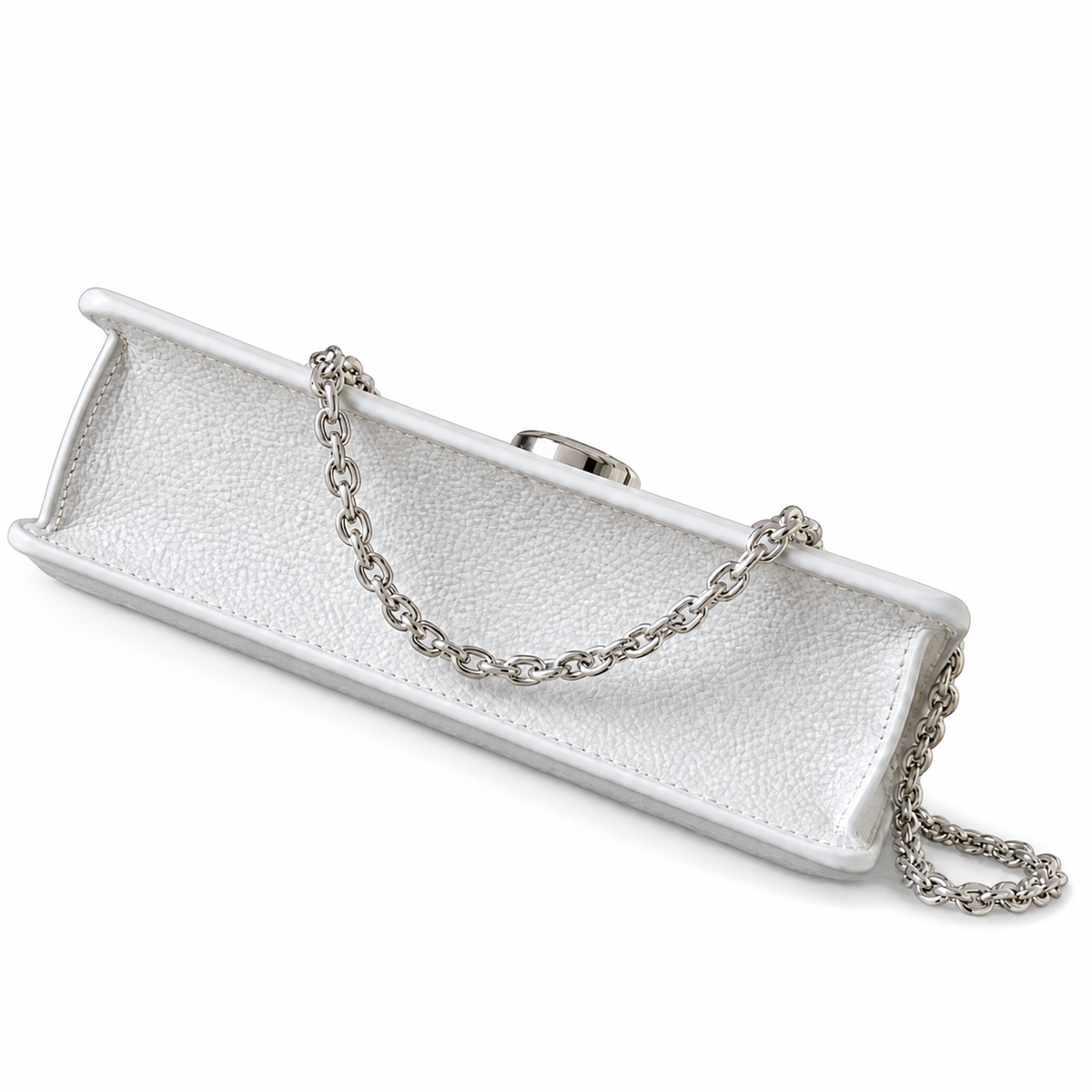 LV Pont 9 Compact Monogram Empreinte Leather White Chain Wallet Bag