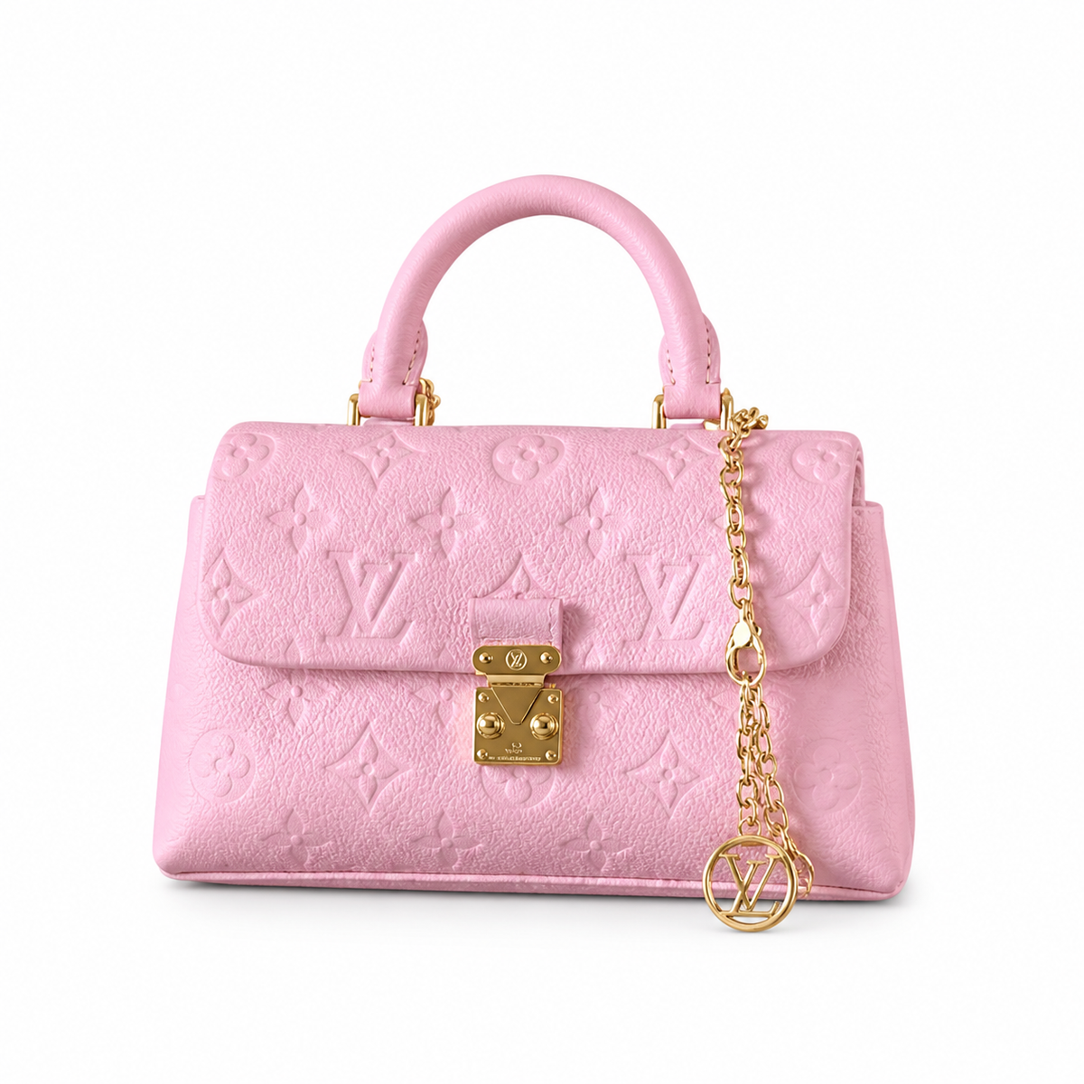 LV Blanche BB Monogram Empreinte Leather Pink Top Handle Chain Bag
