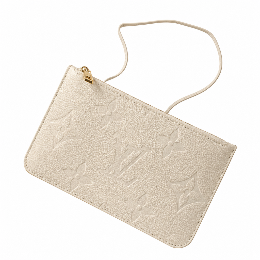 LV Surène MM Monogram Empreinte Leather Tourterelle Dove Grey Shoulder Tote Bag