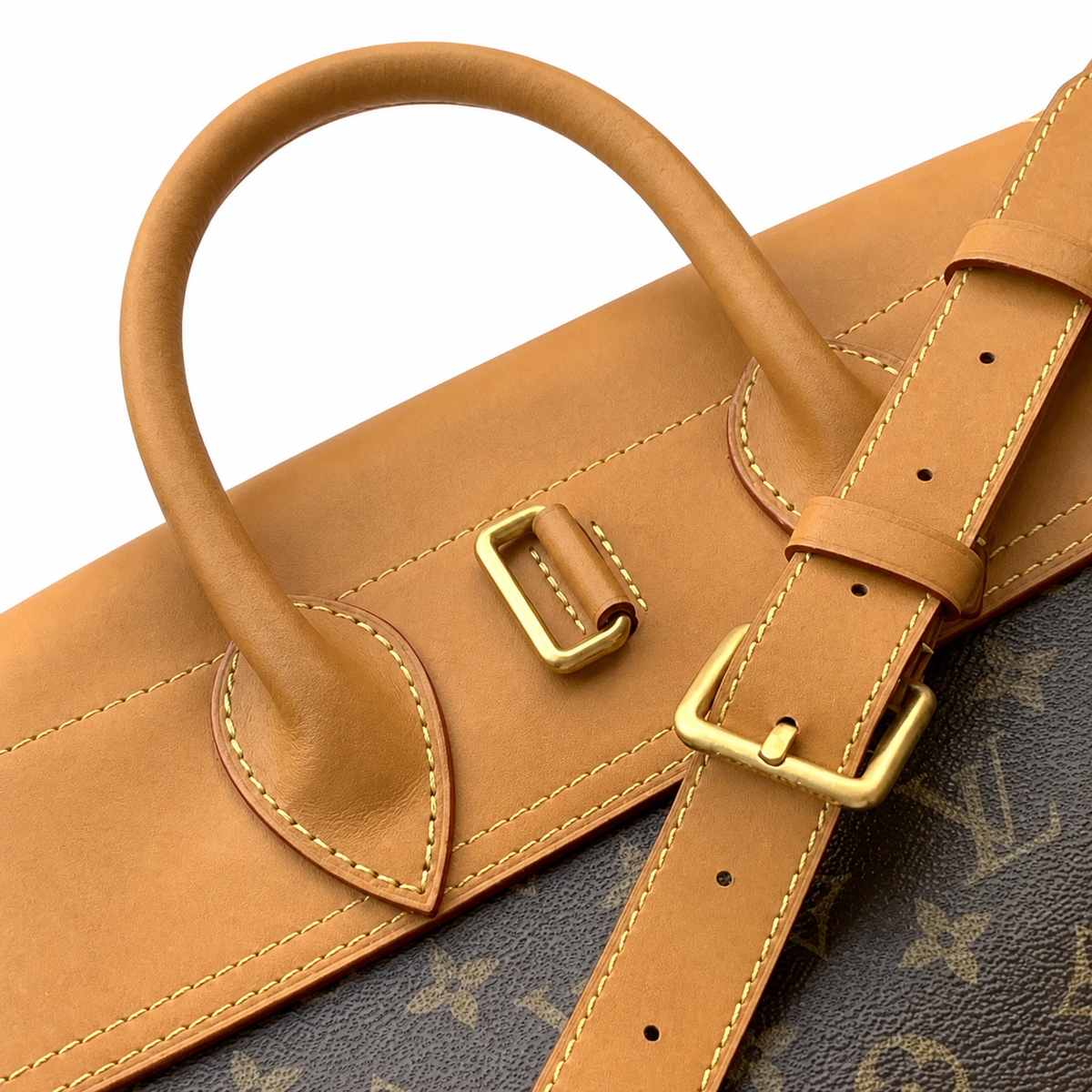 Louis Vuitton Classic Perfect Square Statement Crossbody Bag 33×32×14cm
