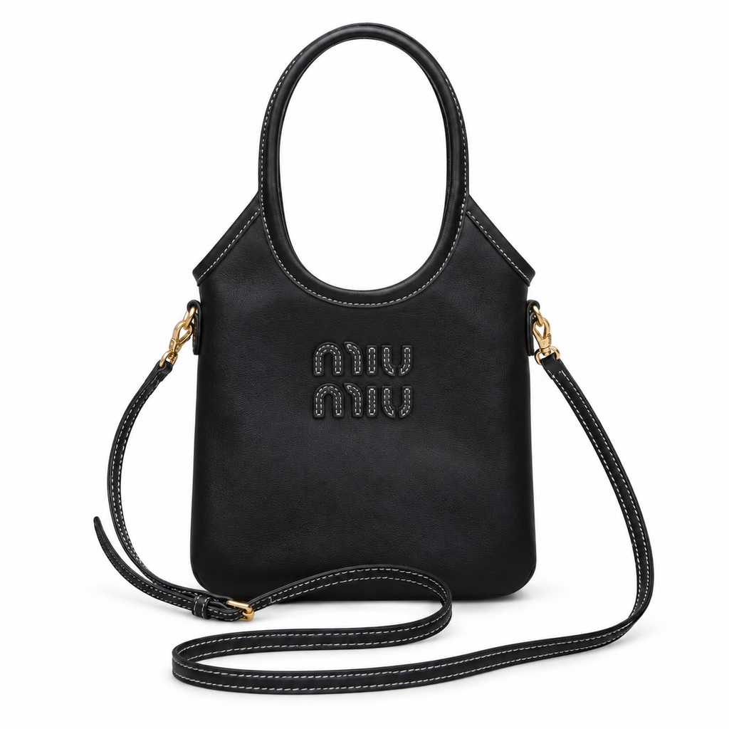 Miu Miu Leather Top Handle Bag 20cm