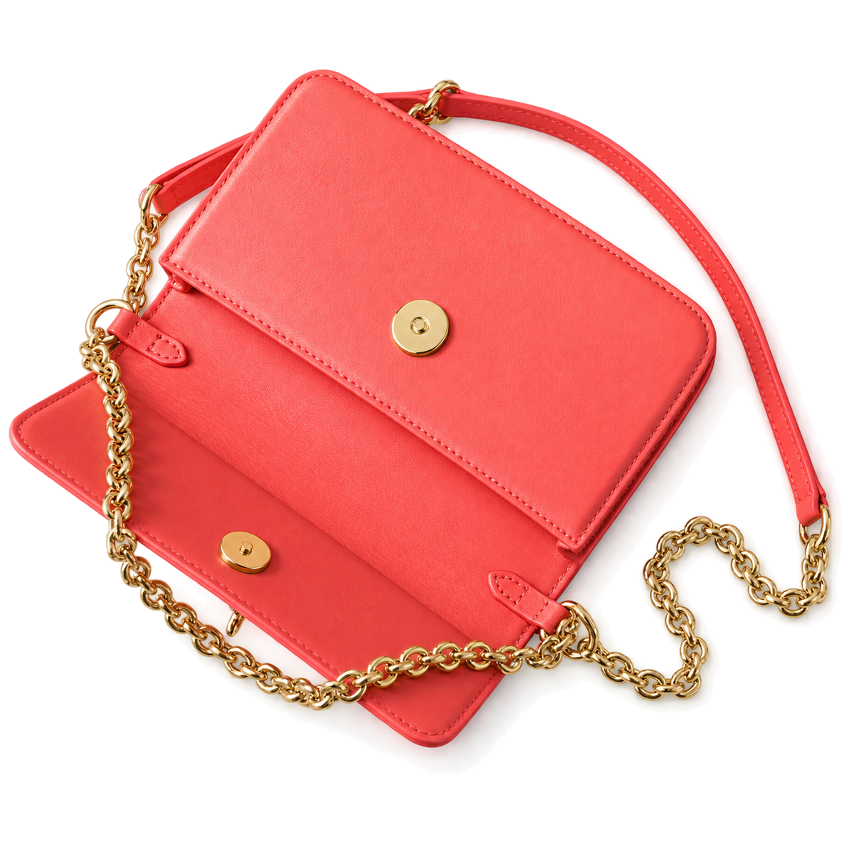 LV LockMe Tender Smooth Calfskin Coquelicot Poppy Red Gold LV Turn-Lock White Flower Charm Chain Crossbody Bag