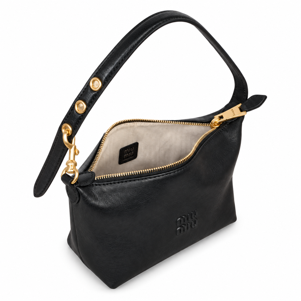 Miu Miu Convertible Leather Shoulder Bag 18.5×14×10 cm