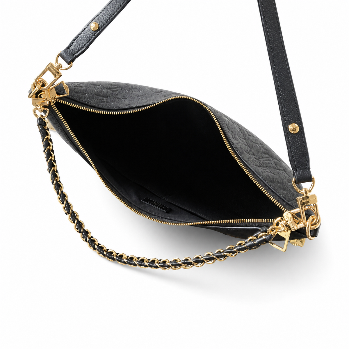 LV Marshmallow Hobo Monogram Empreinte Leather Black Shoulder Bag