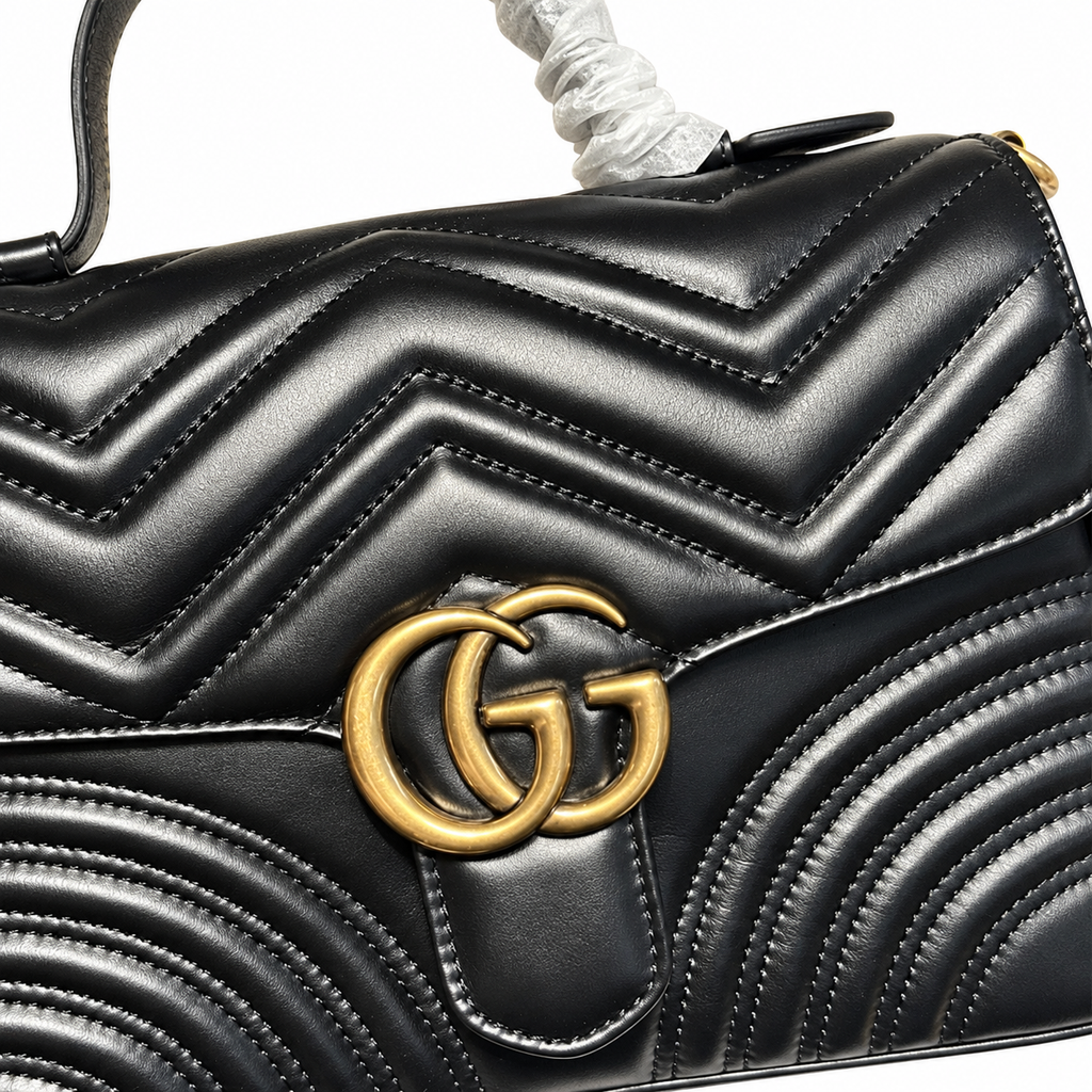 Gucci GG Marmont Small Top Handle Bag Black