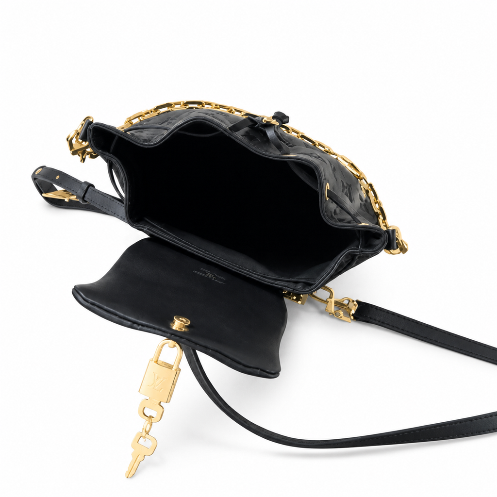 LV Montsouris BB Monogram Empreinte Leather Backpack Black