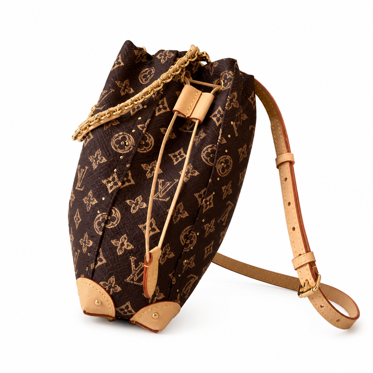 LV Petit Noé Monogram Canvas Drawstring Bucket Bag