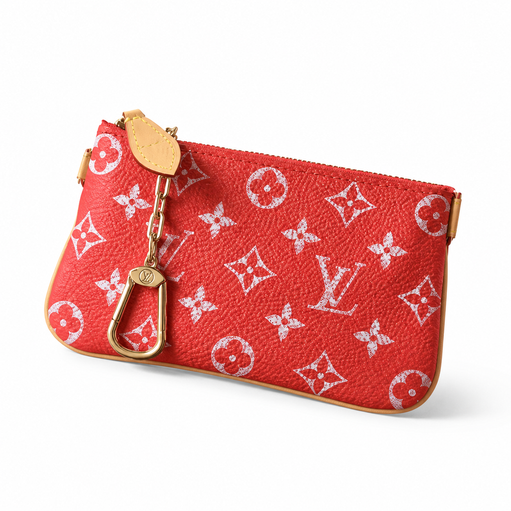 LV Speedy Bandoulière 25 Monogram Jacquard Denim Rouge Red Top Handle Crossbody Bag