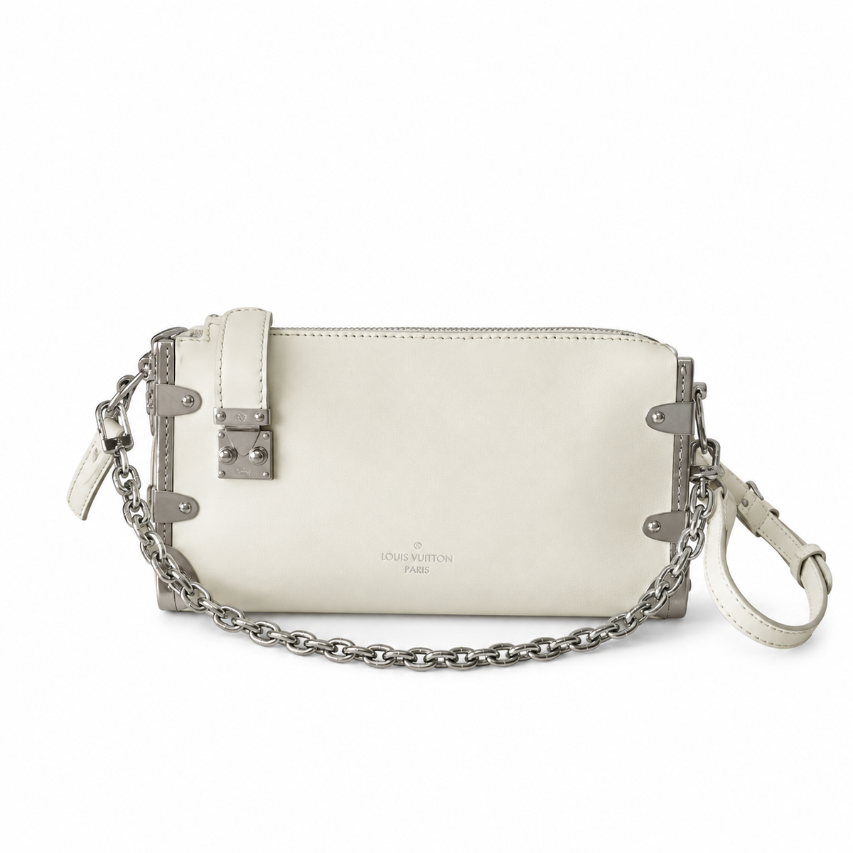 Louis Vuitton Classic Ultra-Thin White Crossbody Bag 23x12x4cm