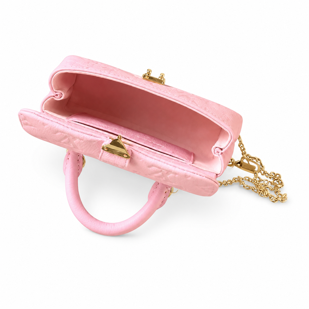 LV Blanche BB Monogram Empreinte Leather Pink Top Handle Chain Bag