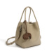 Cream Mini Tote Bag with Elephant Charm | 2-in-1 Top Handle & Crossbody Women's Handbag