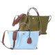 Sky Blue Cloud Canvas Tote Bag | Cute Embroidered Crossbody & Top Handle Handbag for Women