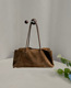 Desert Sand Suede Tote Bag | Large Capacity Everyday Shoulder Bag for Women
