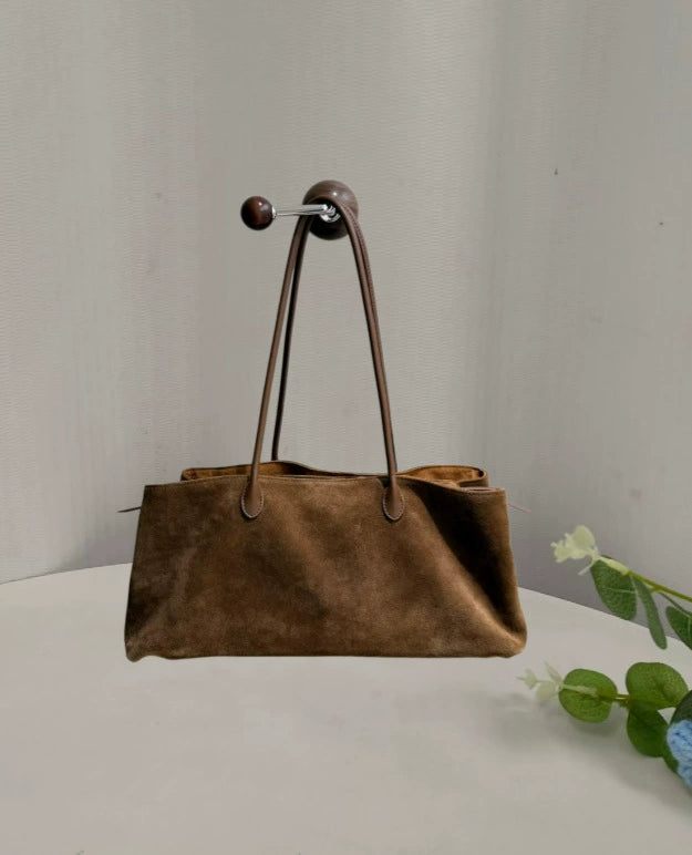 Desert Sand Suede Tote Bag | Large Capacity Everyday Shoulder Bag for Women