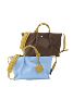 Sky Blue Cloud Canvas Tote Bag | Cute Embroidered Crossbody & Top Handle Handbag for Women